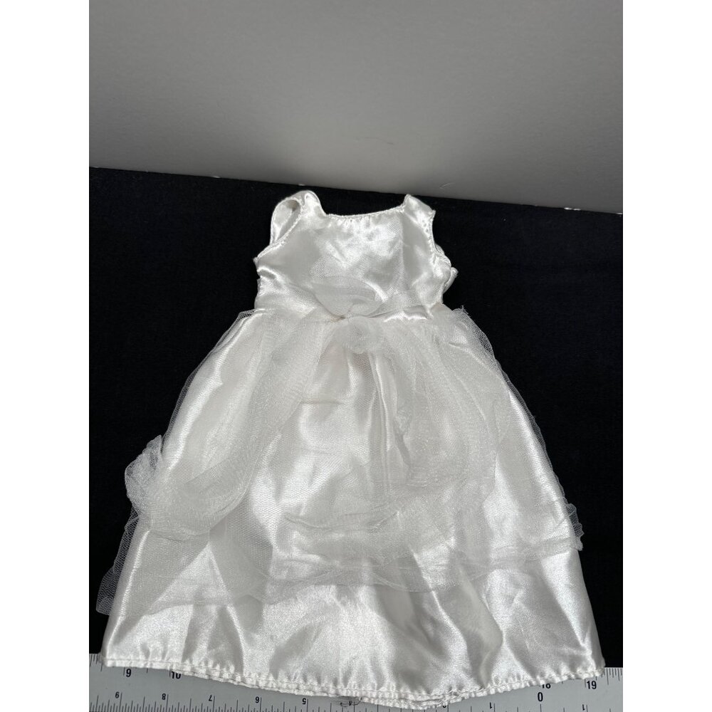 Elegant White Satin & Tulle Doll Dress By Funrise Toy Corp.